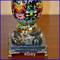 25 Vintage Chinese Cloisonne Vase Lamp Fine Quality-asian Oriental