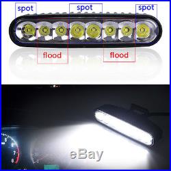 2Pcs 40W Flood Spot Combo LED Work Light Car Pickup Fog Driving Lamp Waterproof