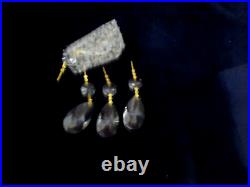 2.5 TEARDROPS AAA 30% Lead CHANDELIER Crystals Prisms Brass lamp parts 250 LOT