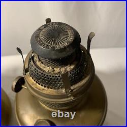 2 Brass Oil Lamp Font Drop In Kerosene Parlor GWTW Parts