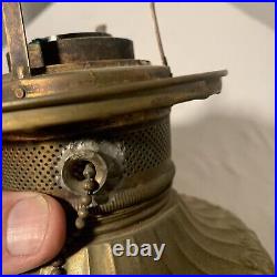 2 Brass Oil Lamp Font Drop In Kerosene Parlor GWTW Parts