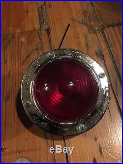 (2) NOS Vintage Red KD520 LAMP GLASS Truck TRAVEL TRAILER Tail Marker Lights