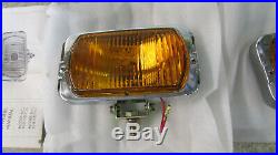 2 NOS Vintage Sears Amber Quartz-Halogen Fog Lamp Light Toyota Datsun Nissan VW