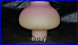 (2) Opalescent French Baccarat Antique Miniature Oil Lamp Shades (parts)