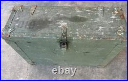 2 Vintage AMP Military Lantern Set Wood Crate&Parts