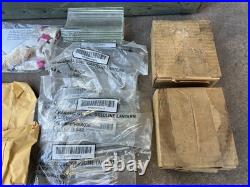 2 Vintage AMP Military Lantern Set Wood Crate&Parts