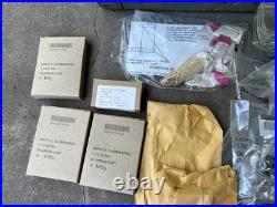 2 Vintage AMP Military Lantern Set Wood Crate&Parts