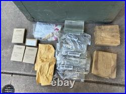 2 Vintage AMP Military Lantern Set Wood Crate&Parts