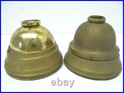 2 Vintage Used Brass Metal Decorative Lamp Parts Canopies Ceiling Light Hardware