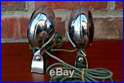 2 Vtg Original Pioneer STOP LIGHT Lamps GM Ford Automotive Motorcycle Rat Rod