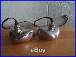 2 X Vintage Classic Car Hooded Wipac S210 Reversing Lamps