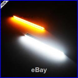 2pcs Ultra Slim Switchback White/Amber Lights 30LED DRL Daytime Running Fog Lamp
