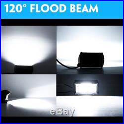 2x 5inch 72W LED Work Light Bar Offroad Flood Driving Lamp for Jeep Truck Boat