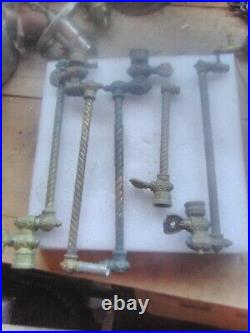 31 Antique Vintage Brass Victorian Gas Light Wall Sconce Arms Lamp Parts