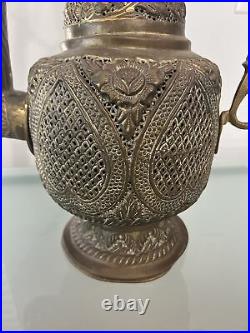 31 Tall Brass Middle Eastern Vintage Tea Pot Lamp (FOR PARTS AND REPAIR ONLY)