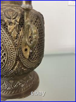 31 Tall Brass Middle Eastern Vintage Tea Pot Lamp (FOR PARTS AND REPAIR ONLY)