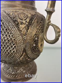 31 Tall Brass Middle Eastern Vintage Tea Pot Lamp (FOR PARTS AND REPAIR ONLY)