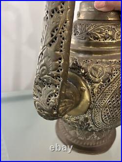 31 Tall Brass Middle Eastern Vintage Tea Pot Lamp (FOR PARTS AND REPAIR ONLY)