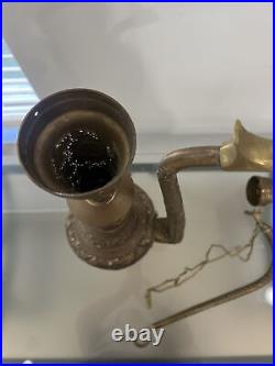 31 Tall Brass Middle Eastern Vintage Tea Pot Lamp (FOR PARTS AND REPAIR ONLY)