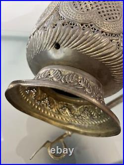 31 Tall Brass Middle Eastern Vintage Tea Pot Lamp (FOR PARTS AND REPAIR ONLY)