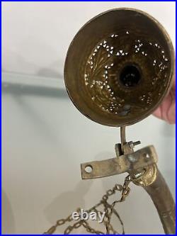 31 Tall Brass Middle Eastern Vintage Tea Pot Lamp (FOR PARTS AND REPAIR ONLY)