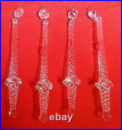 36 Antique Crystal Prisms Icicle Chandelier Parts Christmas Ornament Unknown