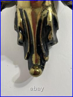 3 Antique Brass Putti Cherub Lamp Parts Figurines 6 Tall Art Nouveau Glam