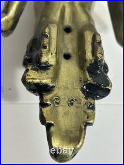 3 Antique Brass Putti Cherub Lamp Parts Figurines 6 Tall Art Nouveau Glam