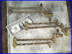 3 Antique Vintage Brass Victorian Gas Light Wall Sconce Arm Lamp Parts