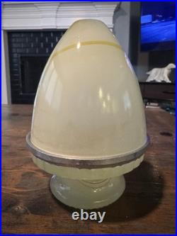 3 pieces Vintage Art Deco Akro Agate Slag Shade Glass Parts for Lamp