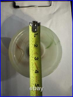 3 pieces Vintage Art Deco Akro Agate Slag Shade Glass Parts for Lamp