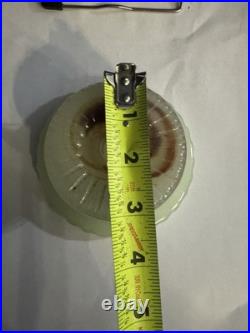 3 pieces Vintage Art Deco Akro Agate Slag Shade Glass Parts for Lamp