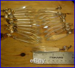 40 vintage French Udrop Crystal Glass Prism lamp Chandelier Parts great conditio