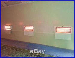 4Sets 3-Row Infrared Power Lamp Car Spray Paint Booth Dryer Light 220V 3000W 4