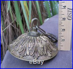 4.75 Vintage cast Brass Bronze Ceiling cap canopy chain lamp chandelier part