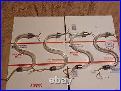 4 Vintage Murano Glass Chandelier Arm Lamp Parts with wires A