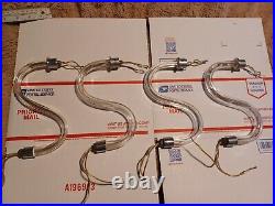 4 Vintage Murano Glass Chandelier Arm Lamp Parts with wires B