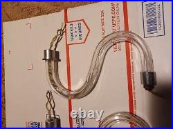 4 Vintage Murano Glass Chandelier Arm Lamp Parts with wires B