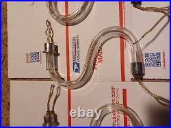 4 Vintage Murano Glass Chandelier Arm Lamp Parts with wires B