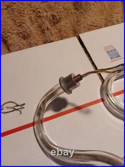 4 Vintage Murano Glass Chandelier Arm Lamp Parts with wires B