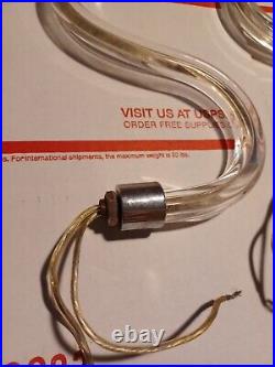 4 Vintage Murano Glass Chandelier Arm Lamp Parts with wires B