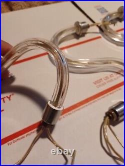 4 Vintage Murano Glass Chandelier Arm Lamp Parts with wires B