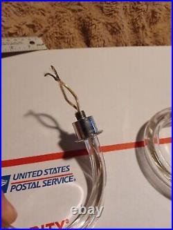 4 Vintage Murano Glass Chandelier Arm Lamp Parts with wires B