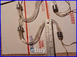 4 Vintage Murano Glass Chandelier Arm Lamp Parts with wires B