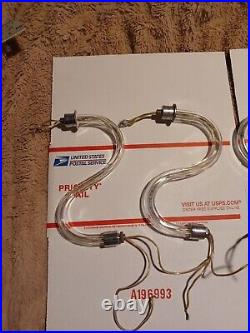 4 Vintage Murano Glass Chandelier Arm Lamp Parts with wires B