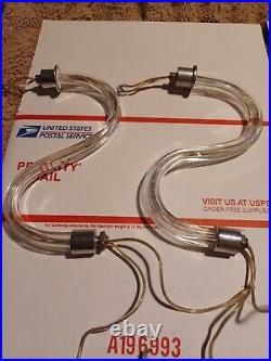 4 Vintage Murano Glass Chandelier Arm Lamp Parts with wires B