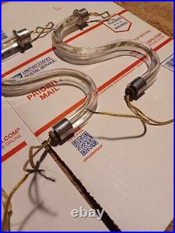 4 Vintage Murano Glass Chandelier Arm Lamp Parts with wires B