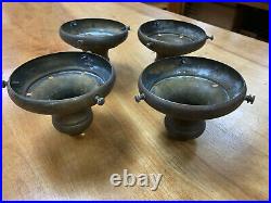 #4 matching, shade holder, 4 inch fitter, brass, Vintage, lamp parts, lighting