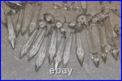 59 Vintage Chandelier Crystal Prisms Drops Octagons Lamp Parts Restoration Lot 59 Vintage Chandelier Crystal Prisms Drops Octagons Lamp Parts Restoration Lot