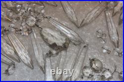 59 Vintage Chandelier Crystal Prisms Drops Octagons Lamp Parts Restoration Lot